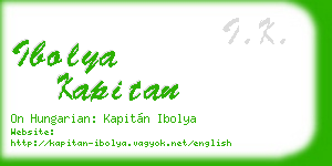ibolya kapitan business card